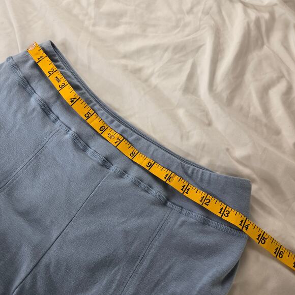Meijer NWT split hem flare bottom stretch leggings pants medium light blue - Picture 5 of 9
